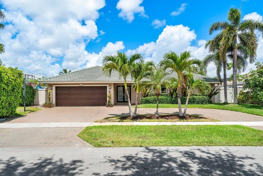 Stunning 4 Bed 2 Bath Pool Home (NO HOA & NO Rear neighbors) located in Desirable Palm Beach Farms. ENTIRE HOME UPDATED: Bathrooms, New large Kitchen w/ tons of storage, New flooring, Electrical Panel,  Hurricane IMPACT Windows, Doors, Garage Door, His/Hers Master Walk-in closets, Solid Wood interior doors. Split Floor Plan. New Water Heater, A/C with U/V Light, Indoor Laundry Room, 360-degree Security Cameras & Alarm, Oversized Lot w/ Fruit Trees and Double Gated Vinyl fence (Perfect for Boat or RV), Removable Pool Fence, Updated Irrigation System, gutters around perimeter. Fiberoptic Internet. Ideal for entertaining w/ parking behind the home. Walk to the new Hillsboro El Rio park, A+ Schools including the Newly Constructed Addison Mizner Elem. and downtown & beaches. Refrigerator Refrigerator in garage does not convey.
*** SHOWINGS ONLY ON FRIDAY 4/29 FROM 2-5 AND SATURDAY 4/30 FROM 10-3 
OFFERS TO BE SUBMITTED BY 9:00 AM MONDAY 5/2