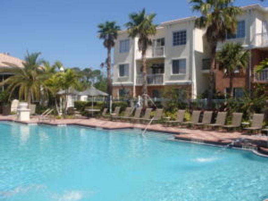 1st floor one bedroom with attached garage in the perfect location of Fiore at the Gardens.  Minutes to the turnpike, I-95, Abacoa and the Gardens Mall. Perfectly situated within the community gates next to the pool, fitness and beach volleyball.