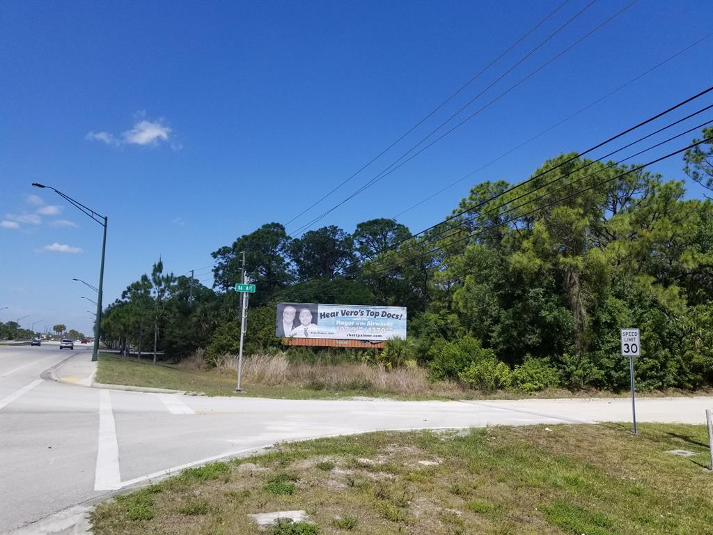 Are you looking for a strategically placed parcel to build on? 200 front feet on 20th St (aka SR 60) blocks from I-95 with a daily traffic count of 28,000 as of 2018. 1.37 acres zoned CL (limited commercial) and just outside of the city limits of Vero Beach the opportunities are endless: medical clinic, dollar store, coffee shop, storage facility, etc. Indian River County and Vero Beach are real up and coming areas with Vero being called the ''Gateway to the Tropics.'' Don't miss this window of opportunity to build or grow an amazing business in an area with immense growth.