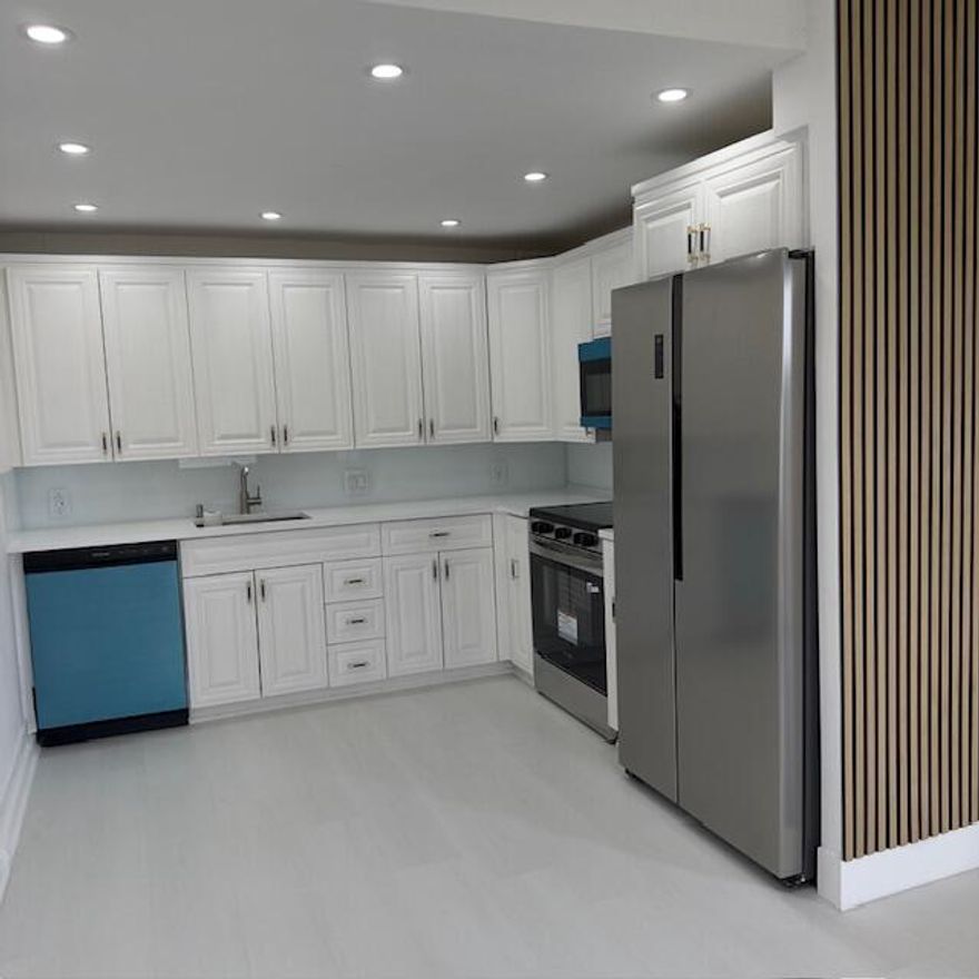 Bright and sunny 2/2 with water views.  Brand new bathrooms, updated kitchen, architectural wall treatments, updated light fixtures, crisp white walls and plank wood like white floors are just some of the upgrades in this condo. Elevator building.  No washer/dryer in the unit but on the floor.  New buyers can not rent for 2 years and then one year rentals only. No pets except a support animals. Owner pays one payment per month of $919 which covers Century Master Association & Rexford Sub Association. One parking spot and guess parking.  very active community with a fitness center, live shows, movies, bus service, classes, bingo, card rooms, trips, tennis, pickleball, close to shopping, restaurants and more! Easy to show. call listing agent. Seller is motivated to sell!