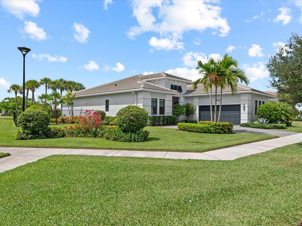 Stunning Corner Lot Estate with Lake Views, Luxurious Upgrades, Custom Pool, and Landscaping Paradise!Discover your dream home in this exceptional 3-bedroom plus the versatile den, which can effortlessly convert into a *fourth bedroom* This additional space is perfect for guests, a home office, or even a hobby room--offering flexibility to meet your needs!.Luxurious living meets resort-style amenities in a vibrant 55+ community. This one-owner residence is packed with incredible upgrades, including a state-of-the-art alarm system for added peace of mind, don't miss your chance; this gem won't last!As you enter, you'll be greeted by a warm and inviting atmosphere highlighted by upscale motorized shades and elegant finishes throughout.