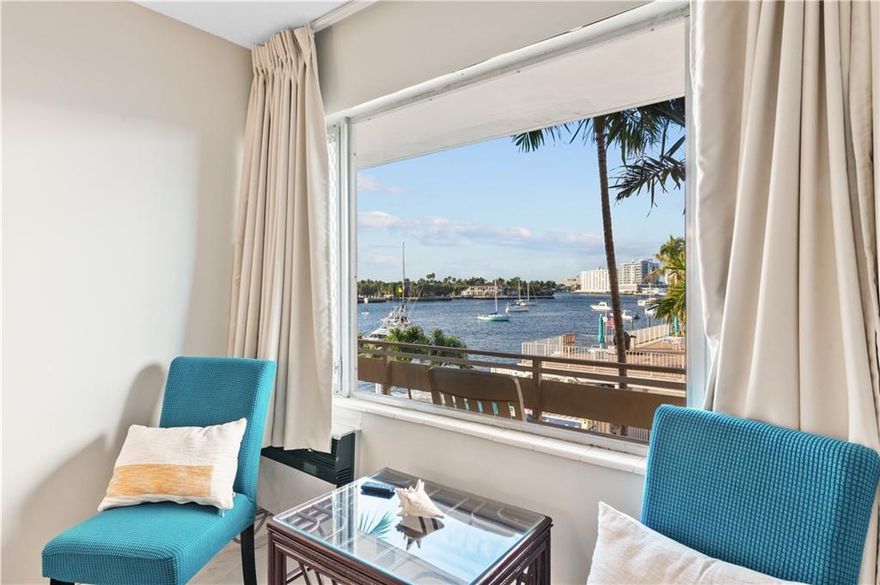 Wonderful 1 Bedroom/1 Bathroom corner condo unit directly on the Intracoastal and 650 feet from the world-famous Sebastian Street Beach.  Intracoastal views from every room! Close to Bahia Mar hotel and the upcoming Superyacht Marina! Mere steps to all the restaurants and nightlife Fort Lauderdale Beach has to offer.  Access to a large balcony, assigned parking spot, and onsite laundry is included in this elevator building. Spend all day at the beach and come back to your condo to rinse off in the heated pool and catch the sun setting over the Intracoastal waterway.  Lease to own options available. (Assessment has been paid by the owner.)