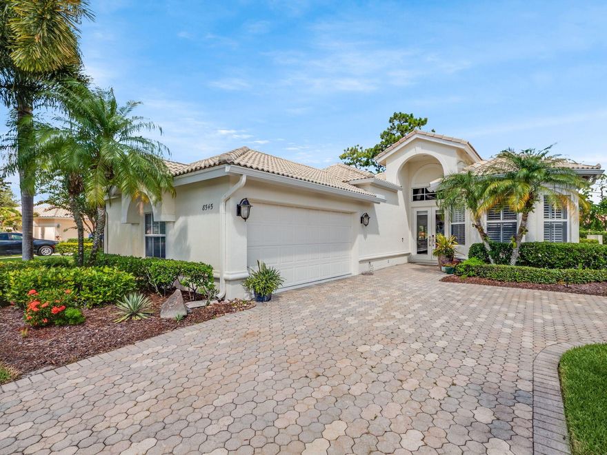 Fabulously Remodeled Pool Home. Found in the Oakhill subdivision of PGA Village, this Mid-Ocean model received a complete make-over in 2025. 2BD/2.5BA Plus Den has exquisite new engineered wood plank flooring, high baseboards, crown molding, tray ceilings and Plantation Shutters. Kitchen well equipped with new premium appliances, quartz counter tops & backsplash, 42''cabinets, large pullout drawers and Island Dining. Master has generous closets, and a bath complete with dual sinks, soaking tub, & separate shower. There is a Dining Room that can easily handle any large party and an elegant Great Room which will include a new large wall mounted TV. Covered porch area and large lanai with picture frame screen for unobstructed views of the lake and golf course. Redone and ready. A Dream Home!