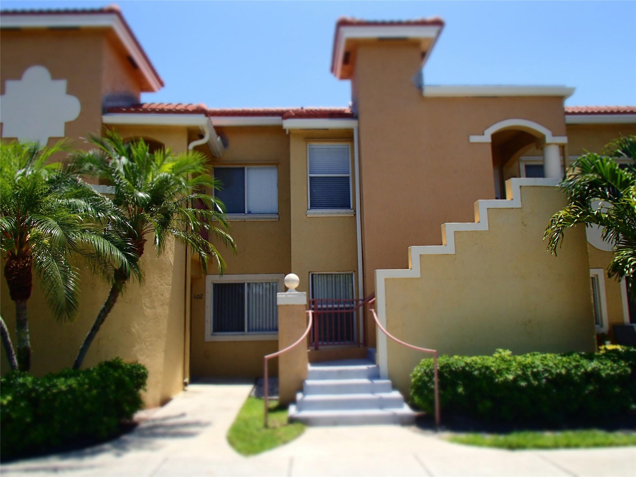 Ready to move in remodeled 2 bedrooms 2 baths. Full washer and dryer. Centrally located Whitin walking distance to Publix, restaurants and major shopping. Close to the FL turnpike for easy access to Miami or Ft. Lauderdale airports. Family friendly community with club style swimming pool, playground and basketball court. Plenty of parking. Enclosed, private storage also included with enough space for bicycles and more.