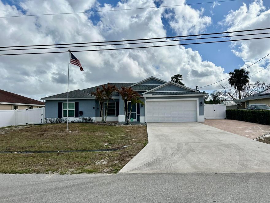 OPEN HOUSE SATURDAY MARCH 14TH FROM 1-4 PM BEAUTIFUL 4 BEDROOM 2 BATH NEWER 2018 BUILT HOME ON CANAL WITH PLENTY OF ROOM FOR A POOL. HURRICANE IMPACT WINDOWS AND DOORS, STAINLESS STEEL APPLIANCES, CLEAN AND READY TO MOVE IN. STORAGE SHED IN BACKYARD, EXTRA PARKING FOR AN RV OR BOAT.