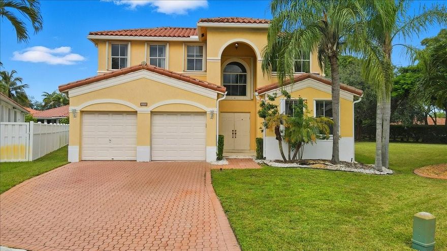 This beautifully remodeled 4BR/3.5BA single-family home is located in the highly sought-after gated community of Nautica in Miramar. The spacious two-story layout offers two primary bedrooms conveniently located downstairs, each with its own bathroom, along with a powder room for guests. The home features a modern kitchen with white push-to-open cabinets, double ovens, and a sleek hood design. The bright interior is enhanced by white walls and large windows that fill the home with natural light. The home is fully equipped with accordion shutters. Amenities include a guarded gate, swimming pool, clubhouse, fitness center, basketball and tennis courts. The community is ideally located near I-75, A-rated schools, shopping, dining, and entertainment.