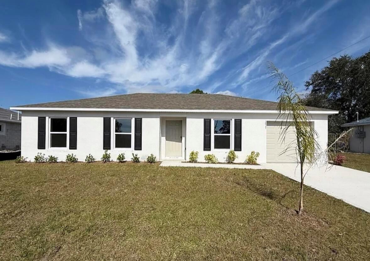 Be the first to live in this stunning 3 bedroom, 2 bathroom home built in 2025 by Holiday Builders. Featuring stainless steel appliances, washer/dryer, upgraded blinds, storm shutters, and energy-efficient design. Enjoy natural light, neutral tones, and a spacious backyard. Conveniently located just minutes from I-95 and shopping. All appliances under warranty.
