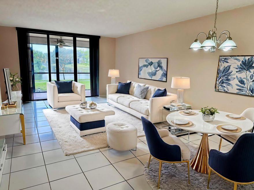 ALL MANDATORY BUILDING INSPECTIONS HAS BEEN COMPLETED AND PASSED! Spectacular view! Spacious 2/2 corner condo on the 1st floor, perfect opportunity to create your dream home. HOA includes basic cable, elevator, landscaping, water, sewer, trash removal, common area maintenance, and building insurance. Fantastic location with incredible amenities, including a multiple pools, clubhouse, jogging and biking paths, and multiple tennis and pickle ball courts and much more. The 40 year milestone inspection has been completed and the building passed. Request report from the agent. GREAT INVESTMENT OPPORTUNITY, CAN BE RENTED IMMEDIATELY AFTER PURCHASE minimum 6 months.