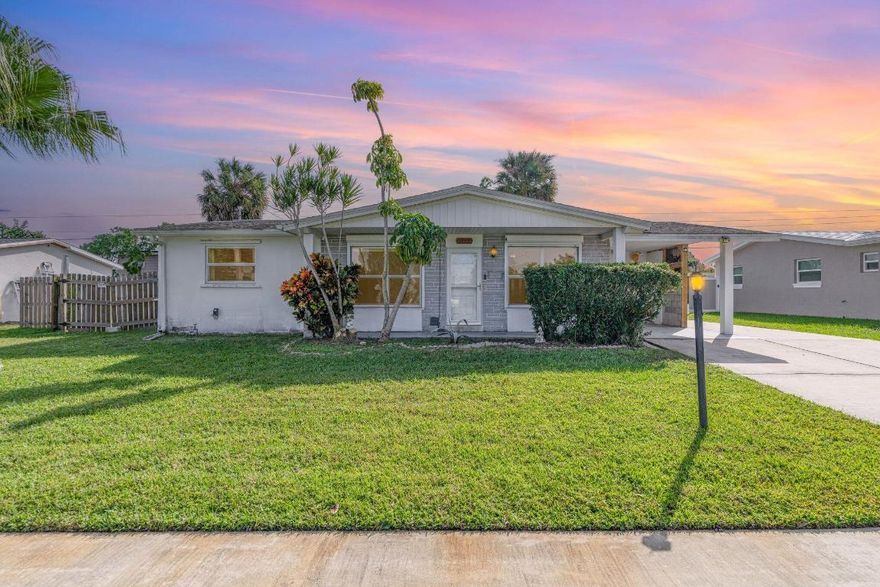 Bring your personal touch to this charming 3 bedroom, 2 bathroom single family home with NO HOA, featuring a carport with additional parking space in the driveway. Step into the bright, welcoming living room that flows effortlessly into the open kitchen, designed for both style and functionality with light wood cabinetry, a stainless steel refrigerator, black stove, and a convenient breakfast bar that opens to the dining area. Sliding door in the dining room lead to an enclosed back patio, seamlessly connecting to the expansive, fully fenced backyard. The guest bedrooms are spacious and filled with natural light, while the guest bathroom offers a shower/tub combination with an updated single vanity. The master suite is a true retreat, boasting French doors to the covered patio overlooking the backyard and a modern, well-appointed bathroom with multi-toned stone-look tile, glass shower doors, a dark wood vanity with granite countertop, and a framed mirror. Step outside to enjoy the expansive, fully fenced backyard offering plenty of space for pets, play, or even a future pool. The paved patio area provides an ideal setting for outdoor dining, barbecues, or simply soaking up the Florida sunshine surrounded by tropical landscaping and privacy fencing.

Located in the heart of Melbourne, Florida, this home offers the ideal blend of small-town charm and modern convenience. Nestled in a quiet, family-friendly neighborhood, it's just minutes from the Space Coast's pristine beaches, top-rated schools, local parks, and major employers such as Northrop Grumman and L3Harris. Residents enjoy easy access to Melbourne Orlando International Airport (MLB), Melbourne Square Mall, shopping plazas, boutique stores, and everyday conveniences. Dining and entertainment abound, from eclectic downtown restaurants, bars, and cafes to waterfront seafood spots and laid-back pubs. Outdoor enthusiasts will love nearby Indian River Lagoon for boating and fishing, as well as Wickham Park with scenic trails, picnic areas, and year-round events. With I-95 just a short drive away, exploring Orlando and other coastal cities is a breeze. This prime location truly combines comfort, convenience, and the relaxed Florida lifestyle, making it an exceptional place to call home.