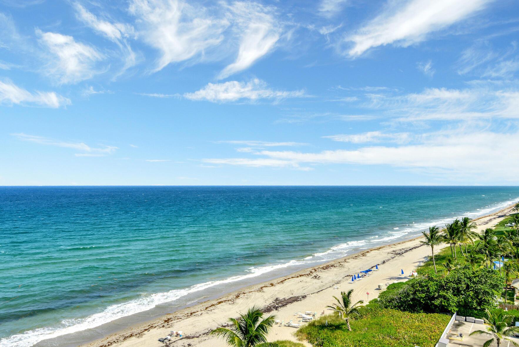 3 Month Seasonal Rental. Enjoy the beautiful sunrise and sunsets from this lovely 2/2 Condo directly on the beach. King size bed in the Master and Queen size in the Private Guest Bedroom. Open dining and living room with sweeping ocean and intracoastal views from every room.. Sought after under the building parking. Located in sought after Highland Beach. A perfect condo for a Seasonal Rental.
