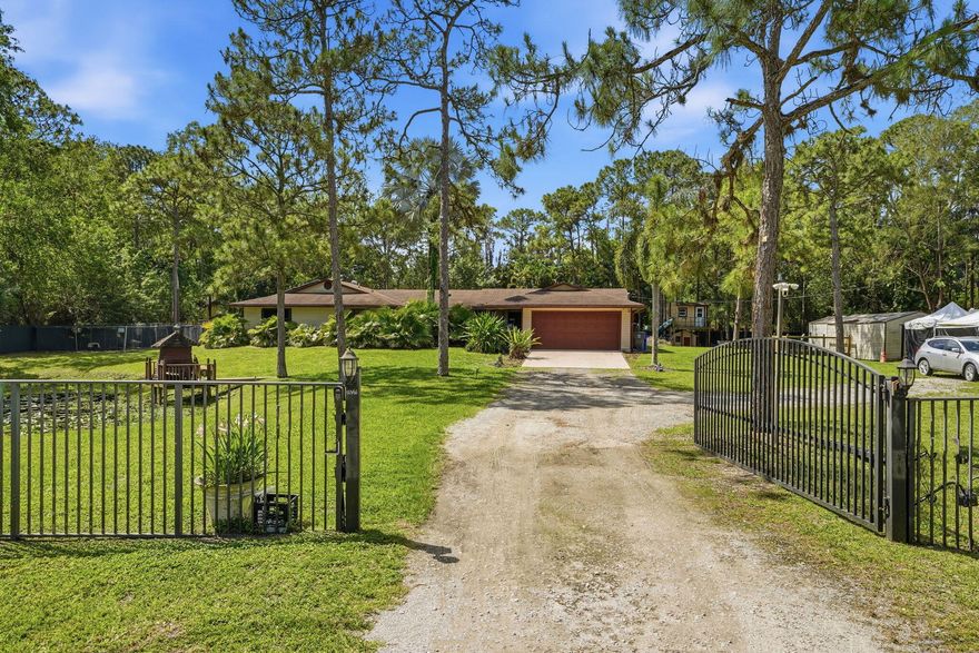 Spacious ranch style rental in the Acreage! 6-bedrooms, 5 baths offering privacy, space, and flexible living. Features include a split-bedroom layout, marble tile, granite countertops, 2024 A/C units and stainless steel appliances. Perfect for relaxing or entertaining. Salt water pool, tiki hut and a fully fenced in yard. Professionally managed and well cared for. Rent the full home / sublet the in-law suite.