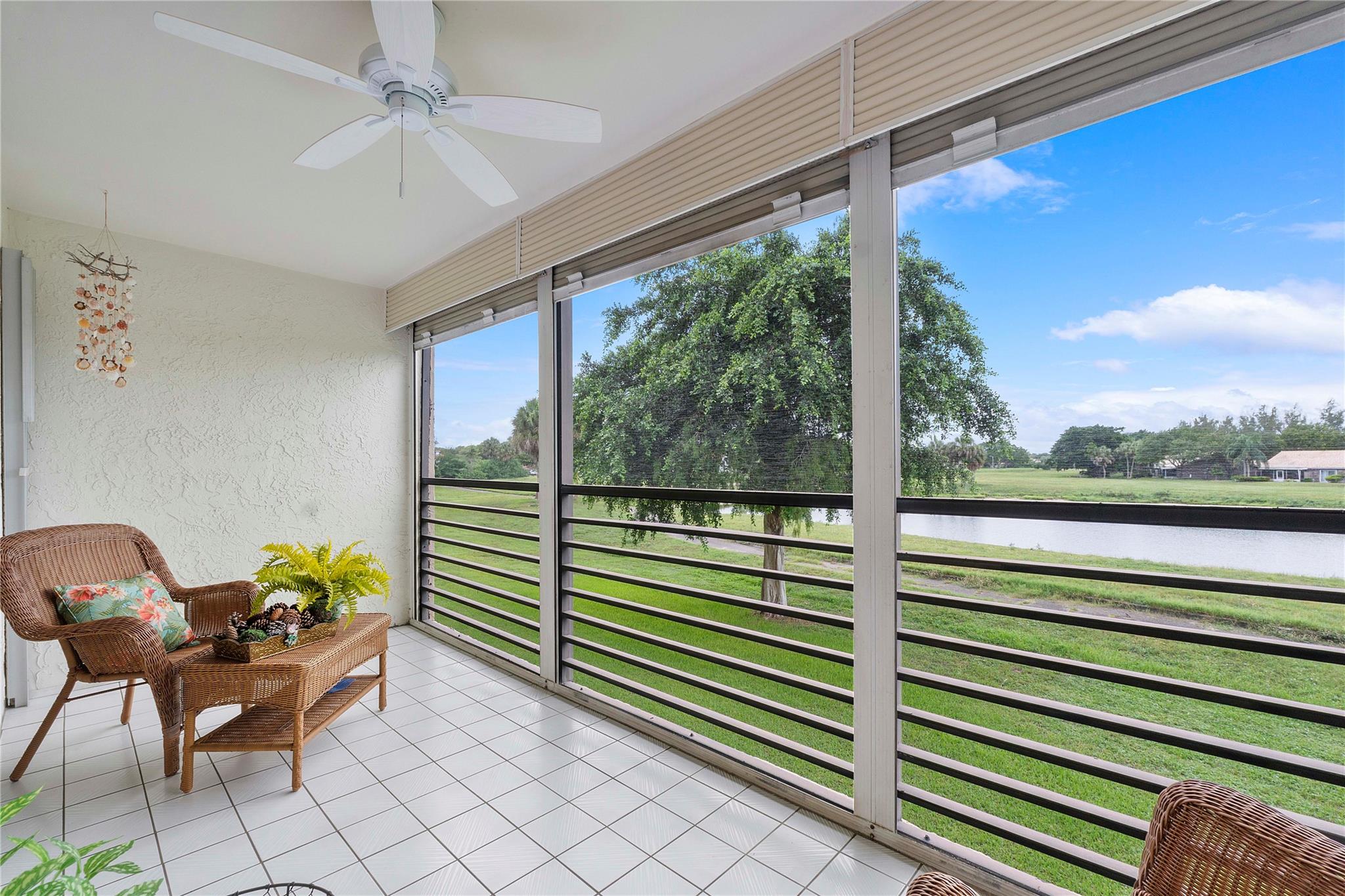 ENJOY FLORIDA LIVING WITH THE BEST SERENE LAKE AND GREENSPACE VIEW IN THIS IMMACULATE 2 BEDROOM CONDO WITH WASHER AND DRYER (MAYTAG) IN THE UNIT! YOU WILL LOVE THE NATURAL LIGHT FROM THE LARGE SCREENED BALCONY WITH PULL DOWN SHUTTERS. ALL WHITE KITCHEN WITH BREAKFAST AREA. LARGE WALK IN CLOSETS AND PLENTY OF STORAGE. AC (2022). ROOF (2024) AND NEW ELEVATORS. NEWER NEUTRAL CARPET. 6 PANEL DOORS, NEWER VANITIES, COMFORT HEIGHT NEW TOILETS, CROWN MOLDING AND MOVE IN READY. FURNITURE AVAILABLE/FOR SALE. FABULOUS RESORT STYLE AMENITIES: COMMUNITY POOL AND SATELLITE POOL, CLUBHOUSE, FITNESS CENTER, THEATER, TENNIS AND MORE. VERY LOW CONDO FEES. GREAT LOCATION TO SHOPPING , HIGHWAYS , RESTAURANTS AND BEACHES. ASSOCIATION REPRESENTS ITSELF AS AND HOPA OVER 55 COMMUNITY.