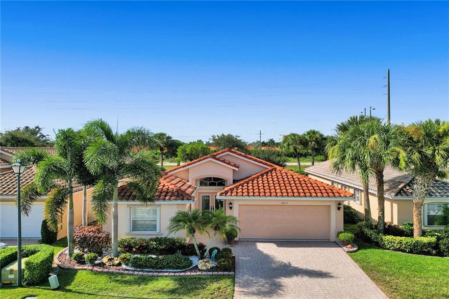 Welcome to the Ponte Vecchio lifestyle! An active 55+ community, there is an elegant clubhouse with amenities that include a resort style pool and spa, fitness center, tennis, pickleball, bocce ball, billiard room, card rooms, meeting rooms and library. This home is a lovely upgraded and extremely well maintained three bedroom two bath single story with new stainless steel appliances, granite countertops, screened in tiled patio and attached two car garage. Furnished as seen. The home is on a quiet cul-de-sac. No through traffic! Ponte Vecchio is located a mere 20 minutes to the beach and close to fantastic restaurants and shopping. Florida living at it's best.