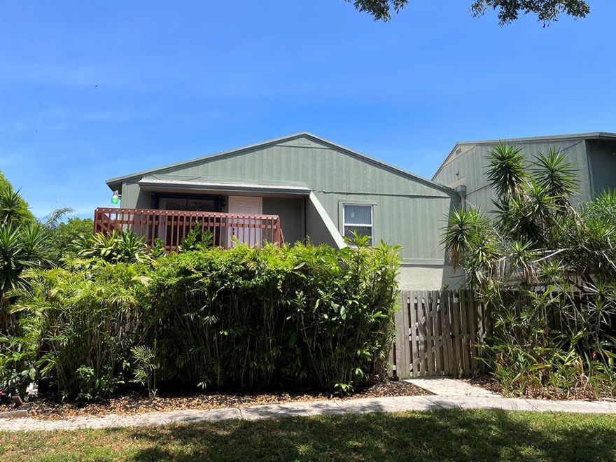 Freshly painted and spotless this spacious 1 bedroom, 1 bthroom and has a nice a private patio downstairs. This home is a great opportunity as an investment or full ltime living... conveniently located near resturants and shopping. move in ready 1 Dog allowed breed restrictions 30 pounds and under.Highest and best offer by Friday @ 5 Pm thank you