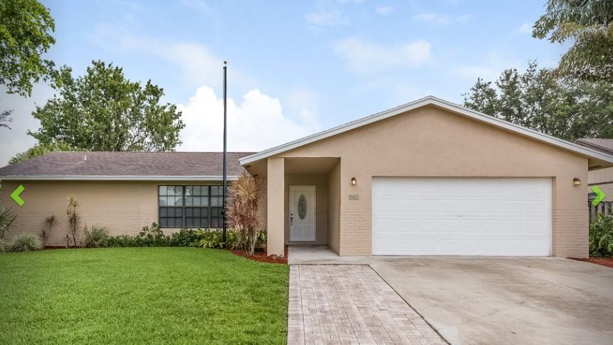 This wonderful rental home in Royal Palm Beach, FL offers 3 bedrooms and 2 bathrooms! The front door will lead you into an open floor plan with ceiling fans throughout. You will love being able to host guests in the living and dining room. Entering the kitchen, you will appreciate the breakfast bar and the ample counter and cabinet space. Retreat to the master bedroom, which is complete with an attached master bath. Outside, you will appreciate the large patio in the backyard.