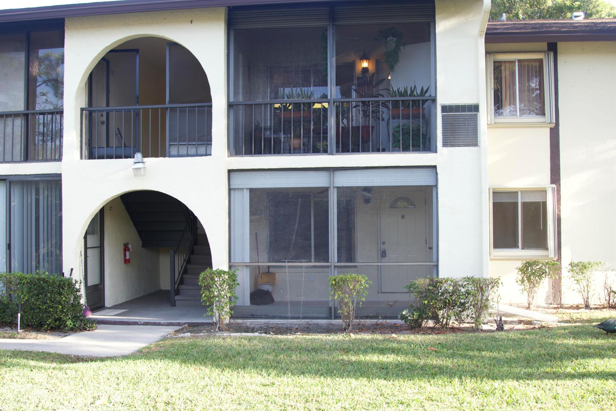 QUIET 55+ COMMUNITY THAT IS LOCATED ON THE FIRST FLOOR. NEWLY INSTALLED TITLE FLOORS, BRAND NEW APPLIANCES, FREASH COAT OF PAINT, NEW AC AND WATER HEATER. HURRICANE SHUTTERS AND SCREEN IN PORCH. COME SEE IT BEFORE IT IS GONE.