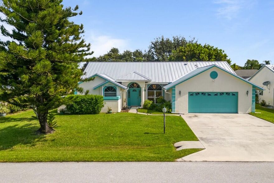 Welcome to Jensen Park Estates! This spacious 4 bed, 2.5 bath, 2 car garage pool home is perfect for the whole family! Complete peace of mind in this SOLID concrete block home that has a BRAND NEW standing seamless metal roof and accordion shutters on your windows. High ceilings! Great split floorplan with open kitchen to family room with a separate formal dining/living room! Your large master has a large walk-in closet and doors that lead to patio/pool. Need to work from home? no problem. Looking for great schools? No problem-Jensen Beach High, Stuart Middle School, and Jensen Beach Elementary are all within 5 miles. Location, location, location- within 2 miles of Jensen's & Stuart's downtowns. The Atlantic Ocean is less than 4 miles and there are 3 different boat ramps within proximity.