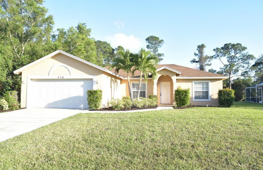 NICE 3/2/2 IN FLORESTA AREA. TILED FLOORS THROUGHOUT, ALL APPLIANCES. BIG BACKYARD WITH COVERED LANAI. FRESH PAINT. AVAILABLE NOW!