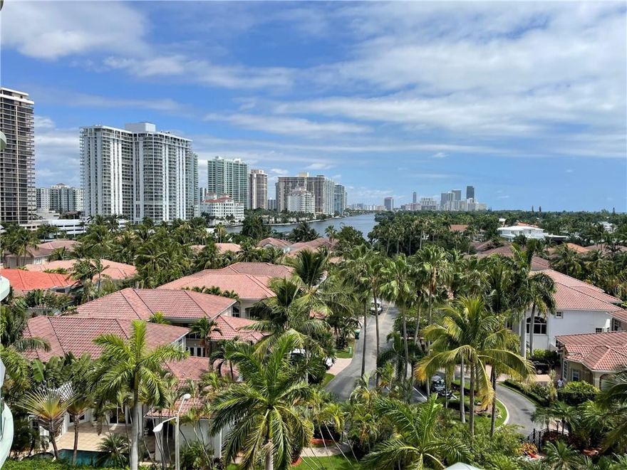 This is resort living. A very spacious one bedroom, one bath, with two master walk in closets and 3 additional large closets. The kitchen has a cut out so you can look through your sliding doors and see the ocean. The balcony has an incredible view. Directly North you are over the intracoastal and all the beautiful homes of Golden Beach. To the east you view the ocean.  Sit on your balcony with coffee or wine and enjoy. The building has a bbq/picnic area, community room, fitness center, pool and a park right outside your door. You can walk to the beach, houses of worship and many other destinations. The laundry room is on the floor. This unit has 2 parking spaces. Showings by appt only Thursday 11-2, Friday 11-2 and Saturday 1-4.