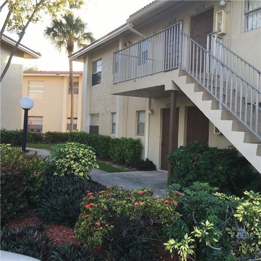 Move in ready Victoria Square Condo located directly across from the Publix Grocery Store. 2 Bedroom 2 Full Bath. Great location. Close to Sawgrass express way. Beautiful waterfront view from the living area and Master Bedroom. Washer and dryer inside the unit. A light and bright place to call home.