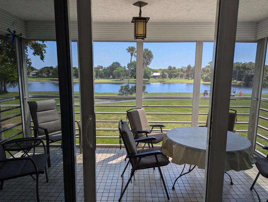Gorgeous water and golf course views from your private screened balcony. This is a spacious 3BR/2.5BA condo in a beautifully landscaped area in Palm Aire. Located right across the street from the resort style pool, the condo is fully furnished and equipped. Enjoy playing at the three public golf courses. No membership required. There is a park nearby with with tennis courts, playground, basketball, volleyball and exercise stations. Palm Aire is located right across the street from Harrah's Casino, restaurants, shopping and more. Proximity to the Florida Turnpike and I 95 ensure easy travel wherever you wish to go. Come enjoy the Florida lifestyle!