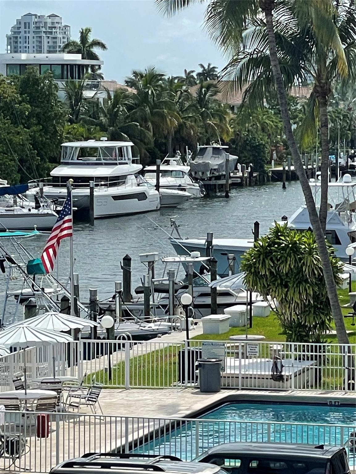 Fully furnished, waterfront with pool, 2 bedrooms one and a half baths condo for rent immediately. This unit has a north facing balcony with amazing city and intracoastal views. Ample parking! This location is across from city boat ramp, walking distance to water taxi, restaurants and shopping. Minutes from the beach and airport. Call listing agent directly. Sorry no smoking and no pets.