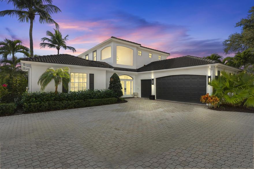 DOUBLE LOT! Rarely offered Admirals Cove home on 1/2 acre, lushly landscaped PRIVATE location.Huge resort style pool/spa w/southern exposure. Summer kitchen. Expansive garden areas. Newly upgraded home boasts 4 large bedrooms ensuite, large loft, balcony and including 1 bedroom guest house w/full bath. Open great room floorplan w/volume ceiling. New blonde wood floors thruout. Open kitchen w/stainless steel appliances, wood cabinetry, quartz countertops, pantry.  Breakfast area. New ACs, New pool heater. Contemporary glass front door leads to large screened enclosed furnished patio. New wrap around bar w/ lighted quartz countertop. Designer deco custom lighting. First floor primary suite wing w/2 large walk in custom closets, office, sitting area, dressing area. Quick Closing Available