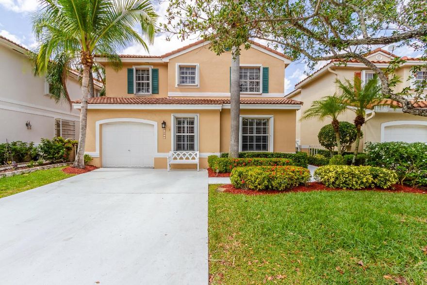 This 3 bedroom, 2.5 Bath + den pool home has been fully renovated and offers amazing features throughout! Enjoy lush landscaping, wood-look flooring throughout, an open, updated kitchen with stainless appliances, granite and breakfast bar. This home also features stunningly upgraded bathrooms, crown moulding, plantation shutters, hurricane shutters, and so much more. Enjoy your private screened pool while overlooking the green space that backs up to a canal! Kensington Green amenities include pool, gated entry, clubhouse and an amazing location close to the Sawgrass, shopping, dining, great schools and more!