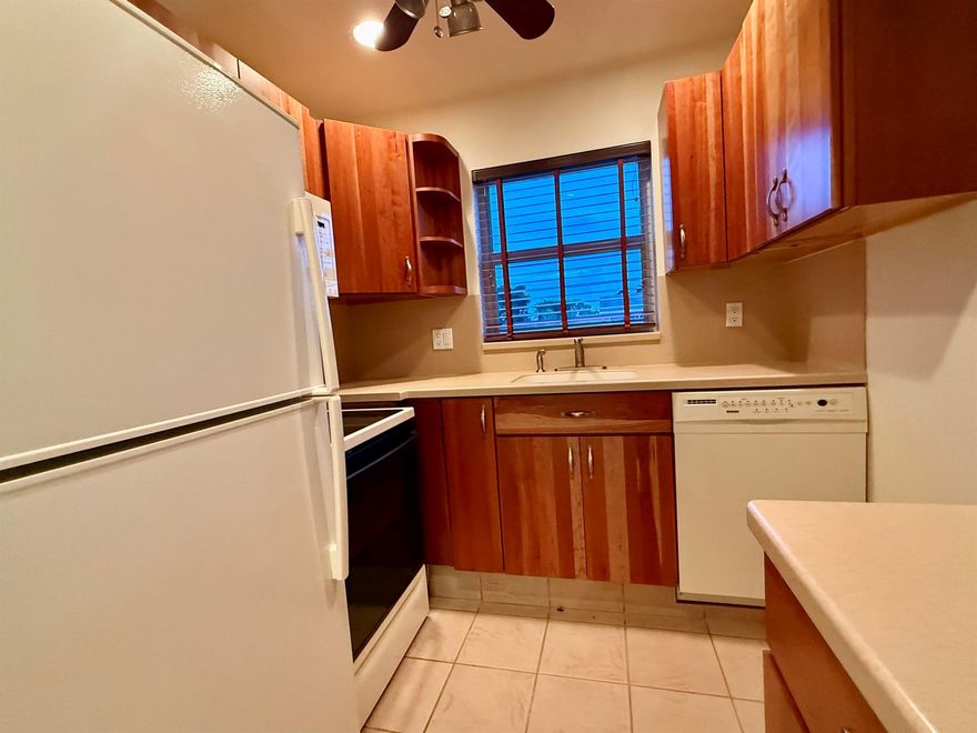 LIGHT AND BRIGHT UPDATED 1BEDROOM 1.5 BATHS 2ND FLOOR CORNER LOCATED IN CENTURY VILLAGE A GATED COMMUNITY FOR ACTIVE ADULTS 55+.   CERAMIC TILE THROUGHOUT UPDATED KITCHEN COMPLETE WITH MICROWAVE, REFRIGERATOR, DISHWASHER AND PLENTY OF CUPBOARDS. MASTER BEDROOM WITH EN-SUITE UPDATED BATH WITH STEP IN SHOWER.  ASSOCIATION HAS OPEN PATIO TO SIT OUT AND RELAX ON.ENJOY RESORT STYLE LIVING IN THIS GATED COMMUNITY. CLUBHOUSE features a theater, indoor pool, card room, community/party room, billiard room ,shuffle board ,tennis , pickqleball ,bocce and two outdoor pools. Numerous heated outdoor pools throughout the community. Separate fitness center with gym , outdoor heated pool and a resistance pool. Two guarded gates and 24 hour roving security patrol. GREAT LOCATION: close to shops, restaura