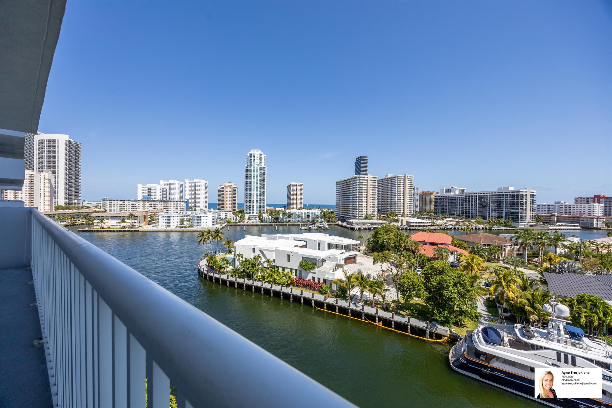 2 Bed/2 Bath spacious and bright condo unit with intracoastal & ocean views from every window. Split layout, aminate flooring in the living area and carpets in both bedrooms. Spacious kitchen with newer appliances and a bright, airy living space flooded with natural light. The primary bedroom features two oversized walk-in closets, while the guest bedroom includes its own walk-in closet. Offered partially furnished or unfurnished. Assigned covered parking spot.