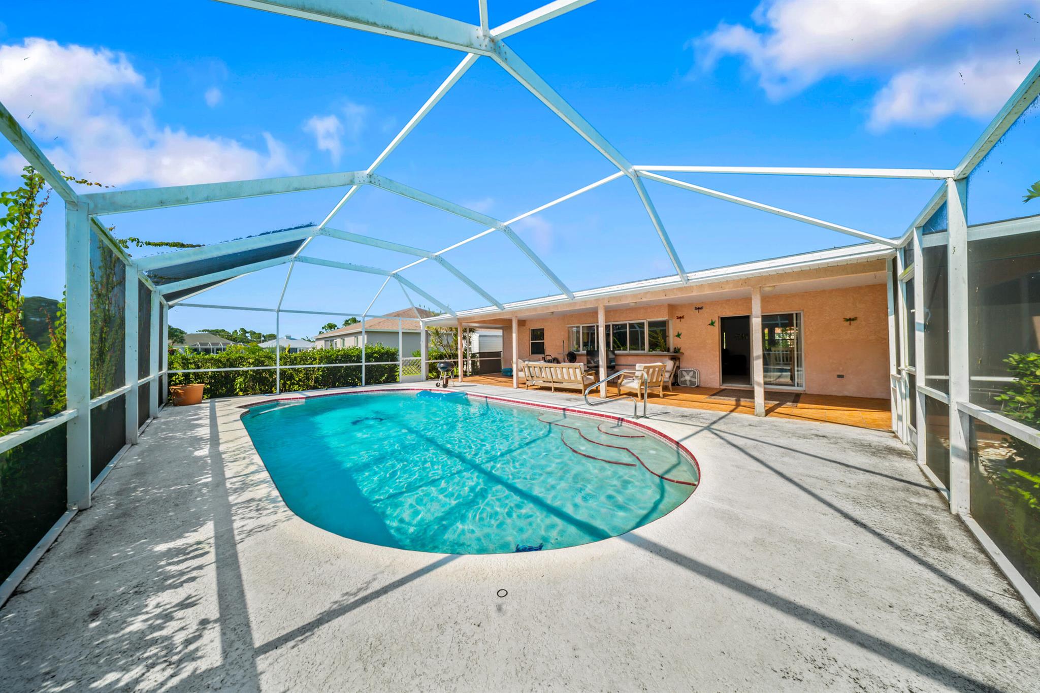 Welcome to your Dream Home in the Heart of Torino!Discover this beautifully maintained, one-owner 3-bedroom, 2-bath pool home nestled on an oversized cul-de-sac lot in the highly sought-after Torino area. This spacious home offers an oversized garage and a side concrete pad, perfect for storing a boat, RV, or other toys--all with no HOA restrictions.Enjoy peace and privacy in a quiet neighborhood while still being just minutes from I-95, St. Lucie West Blvd, and an abundance of shopping, dining, and entertainment options--all within a 10-minute drive.Whether you're relaxing by the pool or taking advantage of the extra space and freedom this property provides, this home has something for everyone.Don't miss your chance to ow