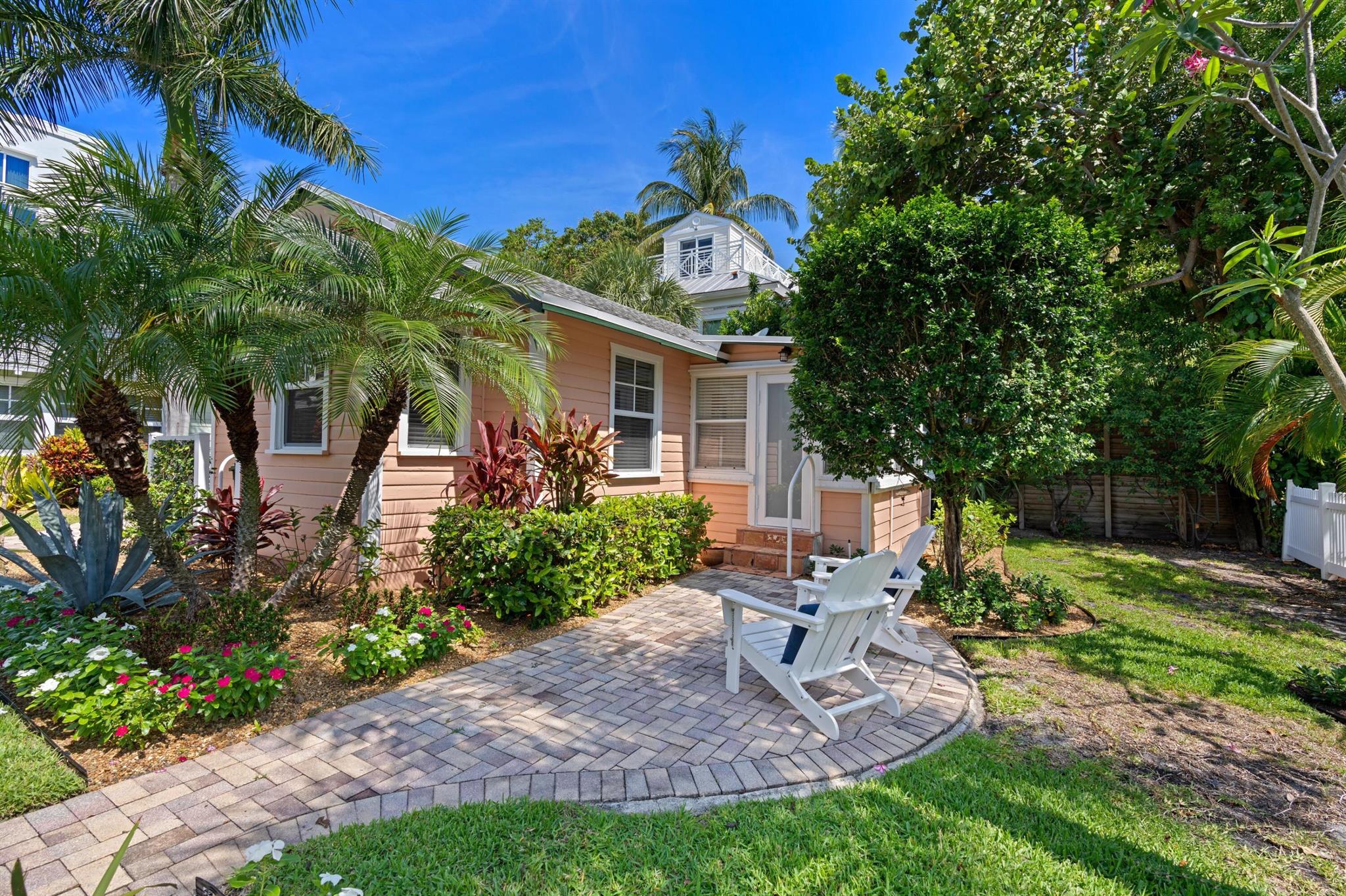 Within the heart of Delray Beach's Marina Historic District, one of four 1920's historic cottages is now available to rent. Fully furnished, including all of the essentials necessary to relax, or work from home. Outdoor dining and grilling on your private patio, 2 off street parking spaces and only a block+ south of Atlantic Avenue. Enjoy the restaurants, shops and galleries, go to the beach, or relax in the Adirondack chairs in the morning sun!