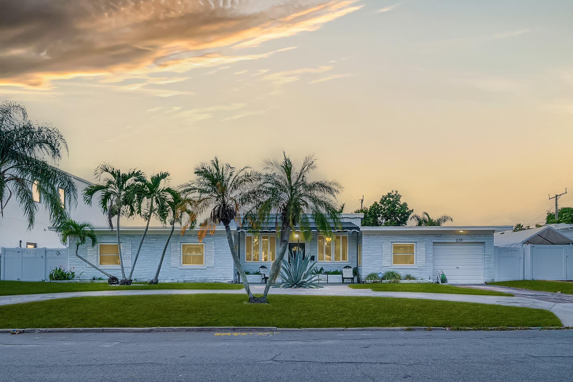 Discover 228 Santa Lucia Drive, a 4BR/3BA home with 2,206 living SF, set on an 8,640 SF lot with pool, garage, impact windows/doors, 2018 roof, & 2018 AC. Located east of Olive Avenue on a desirable through-street to the Intracoastal Waterway, this Mid-Century Modern residence offers flexible options: move right in, renovate/expand, or build new. Set in SoSo, where new construction & multi-million dollar homes are abundant. With premium access to Flagler Drive's waterfront trail, Palm Beach Island, downtown WPB, Brightline, top schools, golf, tennis, shopping, dining, & PBI Airport, this address delivers lifestyle & investment appeal alike.