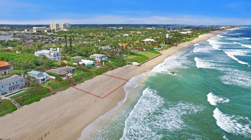 Classic beach house directly on the sand featuring 3 bedrooms and 3 baths. With 80' of oceanfront this casual one story pool home is the perfect spot for relaxing and entertaining.  Nestled on one of the most private lanes in Palm Beach County this is a rare find and a must see.  Expansion is possible and plans are available.