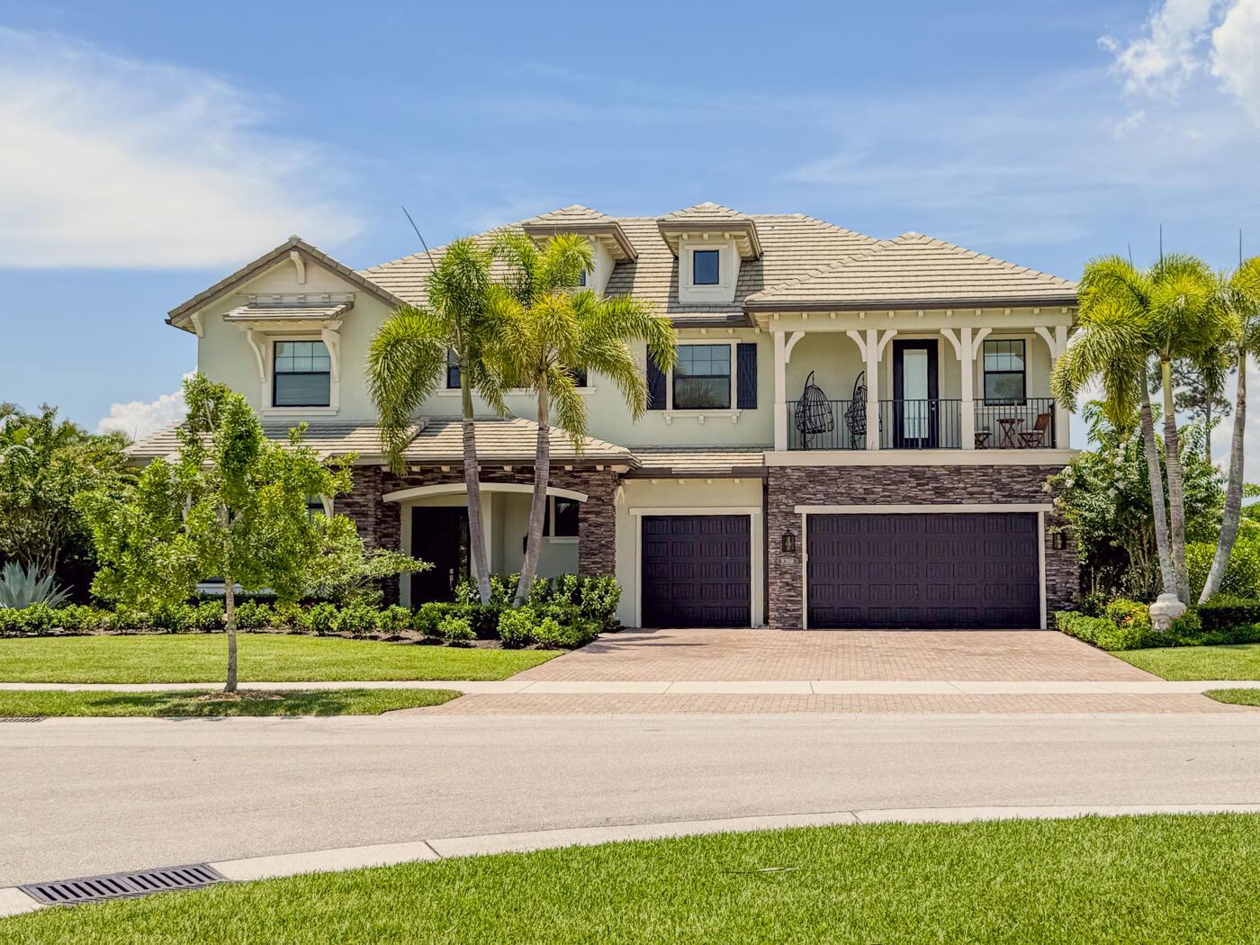 NESTLED IN THE HIGHLY SOUGHT-AFTER GATED COMMUNITY OF 'PRADO' IN JUPITER. THIS AMAZING TWO STORY DESIGNER INSPIRED ESTATE HOME HAS 6 BEDROOMS PLUS DEN, 6.1 BATHS AND ATTACHED 3 CAR GARAGE. OFFERS THE PERFECT BLEND OF REFINED ELEGANCE AND RELAXED FLORIDA LIVING. OVER 5,200 SF OF LIVING SPACE. THE HOME FEATURES SOARING /VOLUME CEILINGS, ABUNDANT NATURAL LIGHT AND SEAMLESS FLOW THROUGHOUT. THE GOURMET KITCHEN WILL IMPRESS WITH TOP-OF-THE-LINE APPLIANCES, OVERSIZED ISLAND WITH SEATING, WALK-IN PANTRY. OPEN CONCEPT DESIGN THAT FLOWS EFFORTLESSLY INTO THE SPACIOUS FAMILY ROOM - IDEAL FOR ENTERTAINING. UPSTAIRS, PRIMARY MASTER SUITE WITH DUAL WALK-IN CLOSETS, BATH RETREAT WITH SEPARATE TUB/SHOWER AREA. BONUS ROOM (23 X 16). WHAT