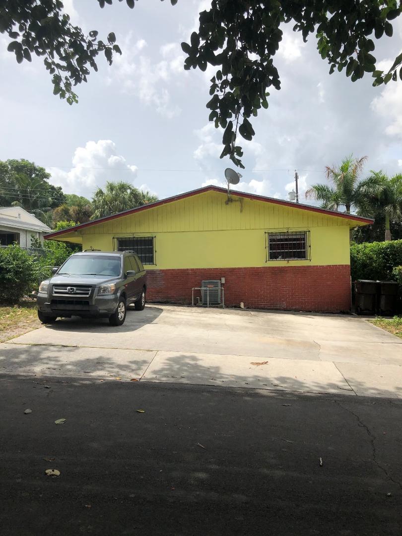 ALL MEAS. ARE APPRX ROOF REPLACED 2010, NEWER A/C IN UNIT ''A'' 3 BEDROOMS 2 BATHROOMS , TILED FLOORS. UNIT ''B'' HAS 2 BEDROOMS 1 BATH TERRAZZO FLOORS SECURITY BARS ON ALL WINDOWS, WASHER/DRYER HOOK- UP IN EACH UNIT SEPERATE. WATER AND ELEC.TRIC METERS. BOTH UNITS HAVE SMALL OPEN PATIO,SPRINKLERS AS IS.