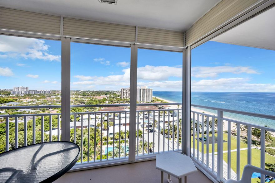 Available as of June 18th, 2026. Showings to begin as of April 15, 2026. Tenant occupied. Updated & fully furnished 2 bed-2 bath available for YEARLY or (SEASONAL rental min. 4 months @ $4000/month). All the rooms have NE ocean views, tile flooring, and hurricane windows & doors. The kitchen is equipped with stove, microwave, fridge, dishwasher, washer & dryer. The unit comes with an assigned covered parking spot, private beach access, 24hr front lobby doorperson, pool, BBQ area, fitness center, sauna, card room, and a clubhouse with full kitchen. Walk to Publix Shopping Plaza and to all the shops & restaurants in downtown Lauderdale by the Sea. No pets allowed. Rent includes cable, internet, water, trash/sewer and Association dues. Seasonal renters will pay Electric usage at end of lease