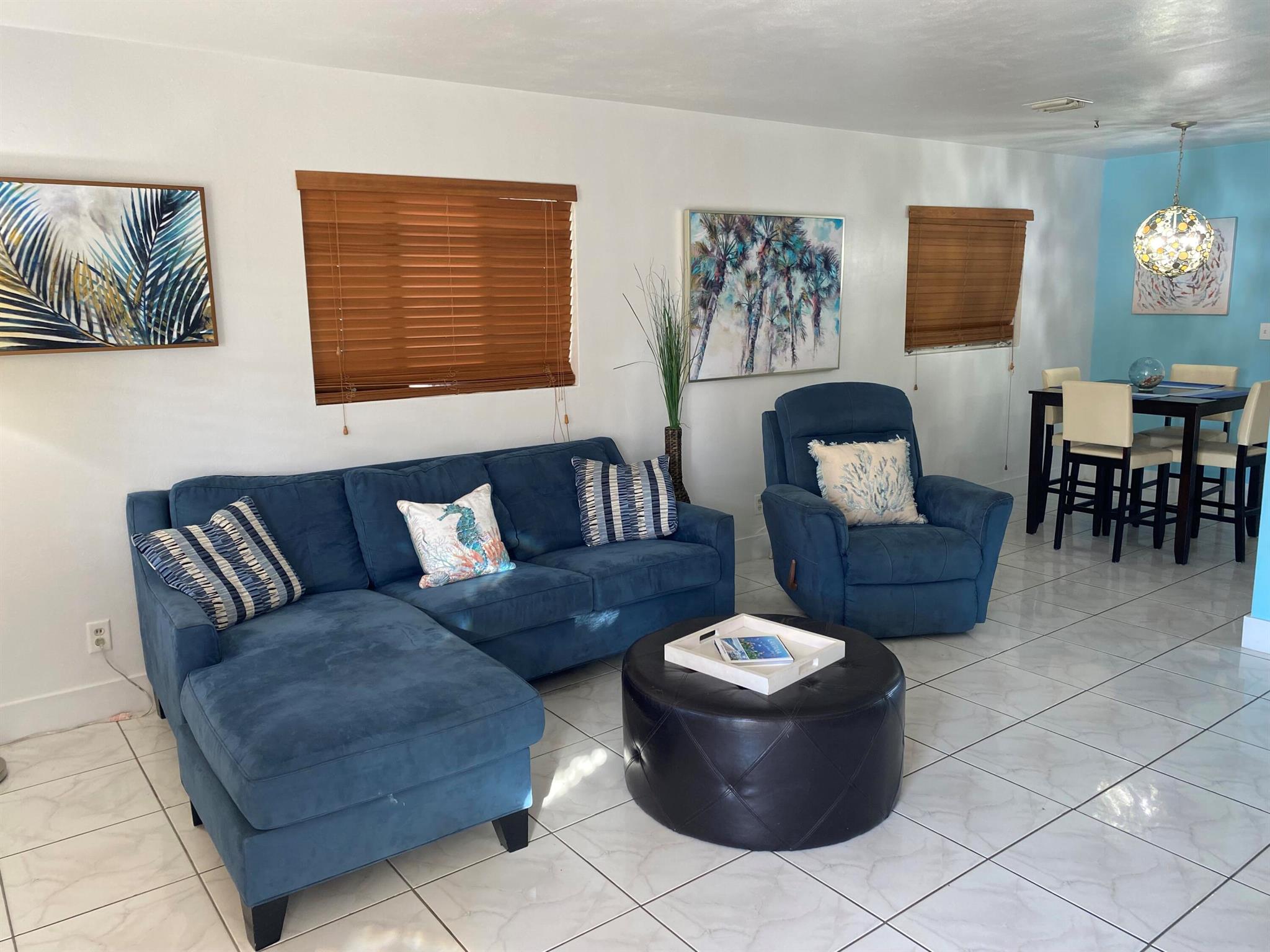 Relax with your whole family in this peaceful home. This 3 Bedroom 1.5 Bath, beautifully decorated home is located in a quiet neighborhood of East Lantana. It is close to the beach, boat ramps, multiple parks including one on the intracoastal waterway. Plenty of shopping and awesome restaurants just minutes away. Highway is a 5 minute drive. Full disclosure there is a separate apartment off to the back of the home. Nothing is shared with that apartment. You even have your own fenced in backyard. Pets non-refundable deposit is $250.00. Looking for an annual renter but would consider seasonal as well.