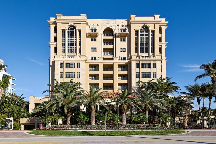 Boca Raton's Finest, Boutique, Oceanfront Building. Enjoy 5-Star Resort Living along 235' of deep, pristine beach. 801, is a high floor, direct oceanfront, 4-bedroom, 5.1 bath home in the sky. Access is via secured elevator, which opens to a private foyer entrance. Upon entering, you will be met by dramatic ocean views and a feeling of casual elegance. Refined, transitional decor and impeccable finishes abound. Covering the entire North building stack, this residence provides panoramic ocean to city views. A massive, covered balcony, complete w/summer kitchen, offers 4 distinct outdoor entertaining areas.The expansive living room, has incomparable  views of the Atlantic, from over 40 feet of floor to ceiling french doors and picture windows. See supplement Flooring is a mix of beautiful, staggered set marble and light wood throughout.
A chef's kitchen is outfitted with a  48" Wolf gas range, Miele & Subzero appliances, prep island, breakfast bar and tremendous counter and cabinet space.  The oceanfront master suite includes a sitting area, balcony access,  walk-in closets and dual bathrooms. Spacious, secondary bedrooms (all en-suite) feature large windows and balcony access, with city, intracoastal and ocean views. A light-filled dining room, opens to the kitchen and family room (used as a bar/club room).  The media room w/built-in wall unit can also be utilized as an office. There is a Crestron system, tied-in to the building for communication with staff. 801 also comes with 2, well-located garage spaces and a storage locker. Furniture is available for purchase.    

Luxuria is a 10-story building, with only 24 condominium residences, sited on over 2, oceanfront acres.
Amenities and services include: 24 hr concierge, security, valet, state of the art fitness center, saunas, theater room, club room (with fire place, billiards table, bar and catering kitchen), two pools and a private beach side lounge, An unmatched, staff to resident ratio, affords residents a truly carefree lifestyle.

Luxuria includes a monthly "Matrix" preventative maintenance program for the owners's residences.

The maintenance department does the following during the matrix and roughly takes 2-3 hours per unit depending on the size and needs.

â€¢ Spray lubricate/protect All exterior locking points.
â€¢ Clean ALL parts of each hinge and door knob.
â€¢ Wipe down exterior door frames.
â€¢ Wipe down bottom and top door track.
â€¢ Wipe down all terrace railings. Rinse down terrace floor w hose.
â€¢ Run ALL sinks, showers and tubs check for leaks. 
â€¢ Flush ALL toilets check for leaks. 
â€¢ Send request from Crestron confirm front desk received. 
â€¢ Check ALL lights operation/bulbs.
â€¢ Remove inside cooking grill from BBQ wash. Wash entire interior and exterior of BBQ with Dawn Dishwashing using micro fiber rag. 
â€¢ Clean interior and exterior of refrigerator and storage cabinet.
â€¢ Wash counter tops and sink with fresh water. Clean with micro fiber rag treated with protectant the Zipper/ Snaps that secure the outside kitchen cover in place.
â€¢ Once cover is back in place wash down exterior of cover with dawn and fresh water.  

In addition, the building changes the  a/c filters quarterly as well and maintain the private spas once a week.
