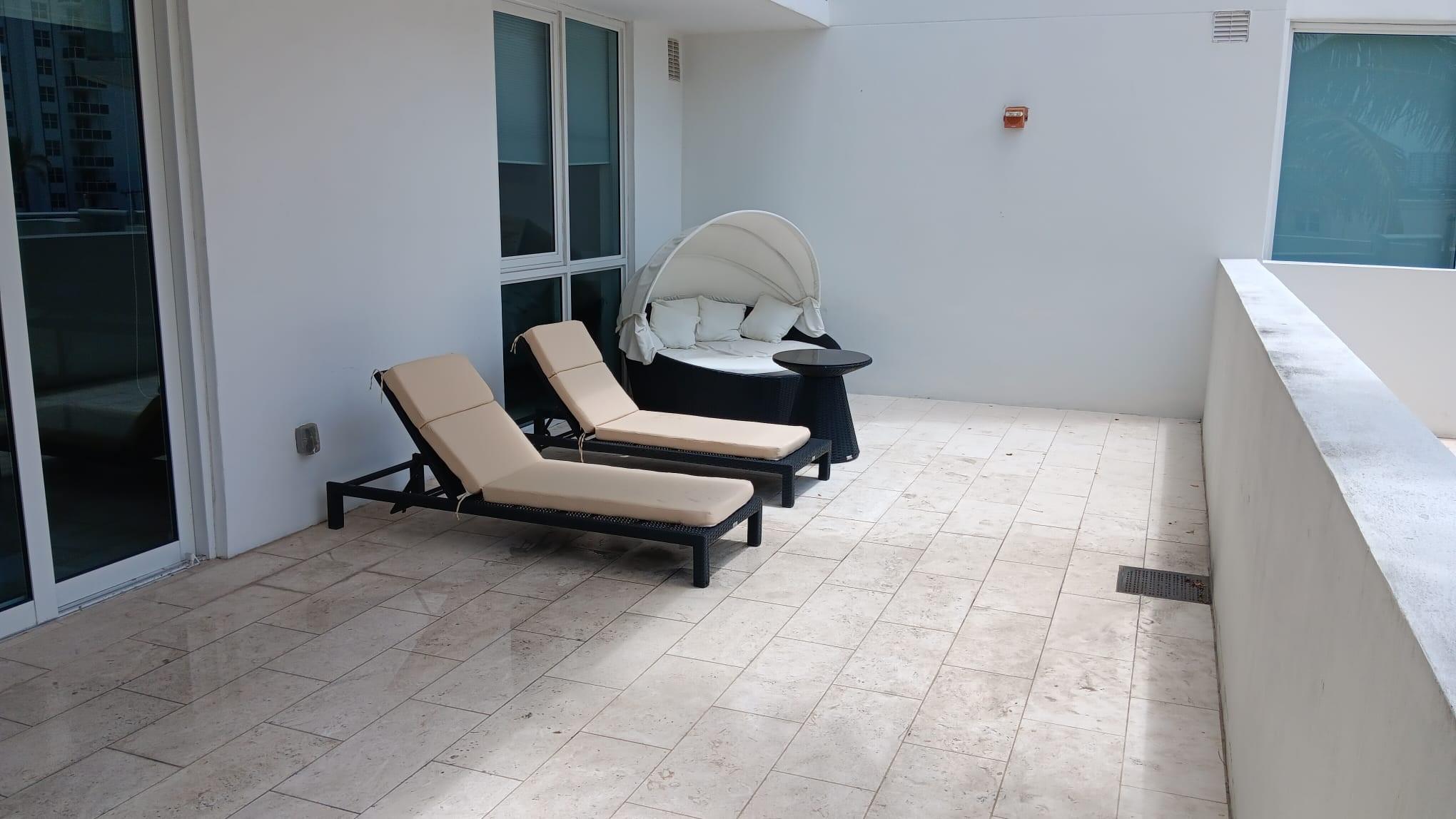The coolest, most unique unit in the entire Tiffany House !! Private huge patio Lanai and a large 1 Bedroom unit including a Storage Locker !! Earn rental income from day one! Modani furniture package. Airbnb permitted and earn huge income this upcoming season. Tiffany House is a rare find at the beach and unit 401 is a rare gem !!