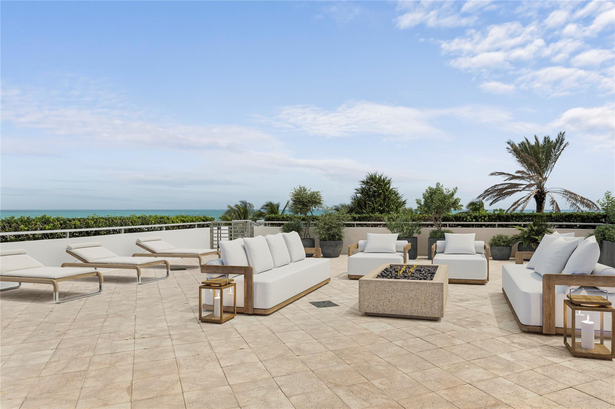 This rare 3-bed 3.5-bath corner unit at Diplomat Residences is the only home in the building with a private terrace staircase leading directly to the sand-offering the ultimate beachfront living experience. Spanning 2,600+SF, this residence features floor-to-ceiling windows, an open-concept layout & a wraparound terrace with unobstructed ocean views. The private elevator entry leads into a spacious living area, a brand-new designer kitchen & a luxurious primary suite w/ a spa bath & walk-in closet. Each bedroom has its own en-suite bath for privacy. Enjoy resort-style amenities, heated oceanfront pool, private beach service, fitness center, residents' lounge, concierge, & valet. Steps from Hollywood Boardwalk & just minutes from Int'l airports. Offered fully furnished & move-in ready.