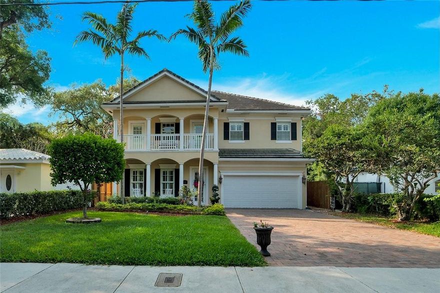 Welcome to Croissant Park! This beautiful home is light & bright & features saturnia marble floors throughout the main level, stairs, & halls upstairs. Crown molding & plantation shutters on all windows. Impact windows/doors. Kitchen features granite counters, stainless steel appliances w/ double oven & wood cabinetry. Dual zoned ACs 2018 & 2006. All bedrooms & laundry room upstairs. Spacious primary bedroom features 2 walk in closets. Primary bath: Jetted tub & shower w/ dual sink vanities. Family room right off the kitchen w/ perfect for entertaining access to the private fully fenced back yard & pool area w outdoor shower. Perfectly located minutes from 95/595, FLL airport, Las Olas, Beaches, shopping, and dining! Meticulous sellers! Park w/ playground just steps from your door!