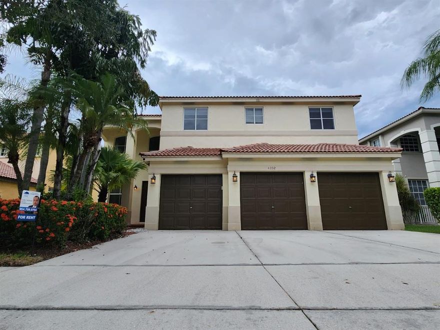 Beautiful 2 Story waterfront, 6B converted into 5B, 4b, 3 car garage, Fenced patio. Big Master bedroom with sitting area and walking closet. Formal dining & Living areas, New kitchen with center Island and granite counter tops, brand new stainless steel appliances. In "The Ridges' ', with amazing facilities/amenities, resort-style pool, sports fields, playgrounds, walking trails, and much more. All 4 bathrooms were fully remodeled and equipped with silent extractors. Breakfast area, family room ,no carpets or laminate anywhere, just neutral porcelain tile in the whole house, back yard fenced, big attic, digital sprinkler system. 2 new high efficiency digital air conditioners. All 7 new fans. New LED lights in the whole house. New washer and Dryer.