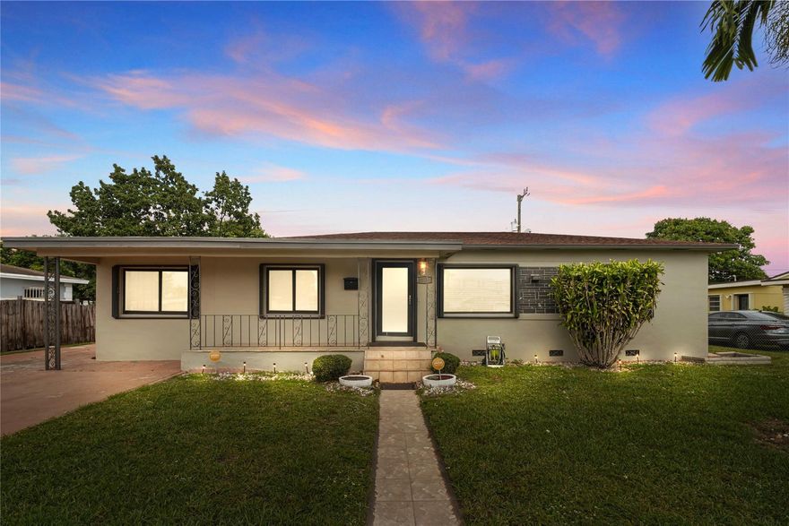 This beautifully inviting spacious 4/2 NO HOA single-family home offers the option for an in-law quarter or multiple income opportunities. This property features a security system, hurricane impact windows, all impact doors, completed shutters, full washer & dryer, a private gate,a large backyard for entertaining or relaxing in privacy, lots of room parking; including  private. Conveniently located in a vibrant neighborhood with easy access to schools, shopping centers, metro rail, and major highways. This home is perfect for a first-time buyer as it is a solid starter home move-in ready gem, a must-see! The area is rapidly transforming near the Metrorail corridor; making this a prime opportunity to buy in an appreciating neighborhood. Easy access to major highways ensures a quick commute.