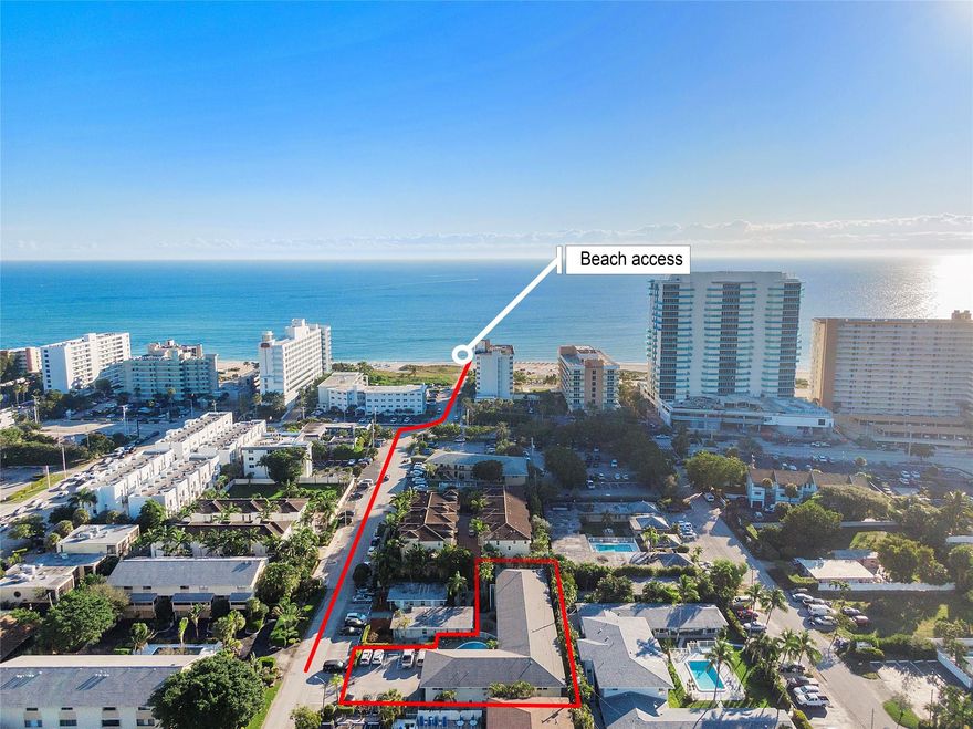 What a wonderful Location, you dont even need a car! The Pompano Circuit is free and will pick you up right at your door. This condo comes with 1 assigned parking spot. Complex is lovely and well maintained, small boutique style. Unit is on the first floor, coin laundry is on site. The large 1 bedroom condo has been updated within the last 2 years, freshly painted and newer furniture with very comfortable king sized bed. Broyhill couches. Large couch pulls out to a Queen size sleeper. Beach buggy and chairs, beach towels . Fully functioning kitchen. Clean and comfortable!