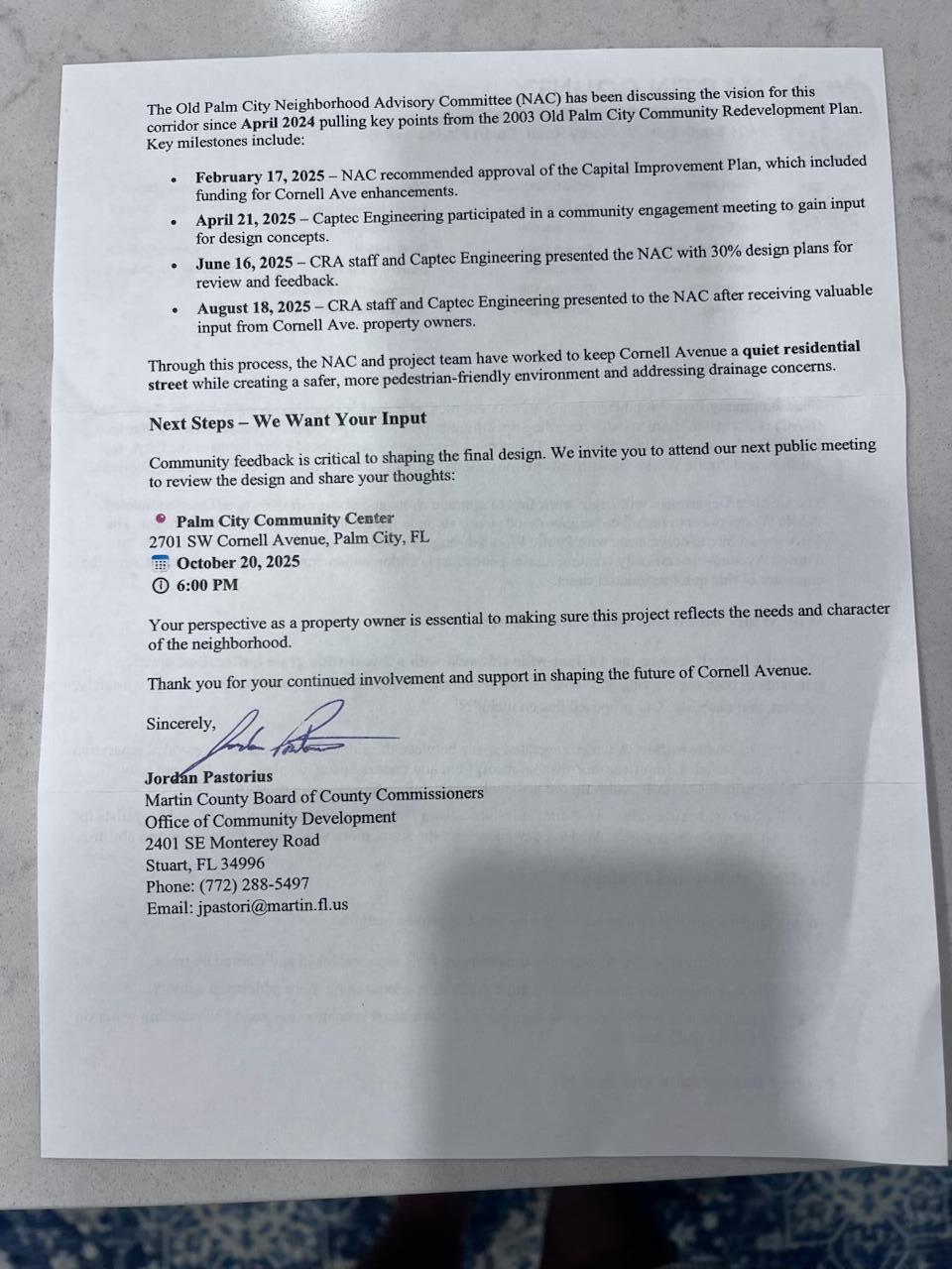 PALM CITY AMENDED - Land