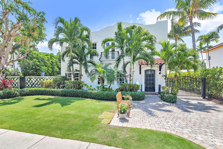 Magnificent Southland Park Estate. Offering four bedrooms and four bathrooms, with two primary bedroom options, this 1920's compound was thoughtfully restored and renovated. Located on an over 10,000 sf property, the home boasts over 4,800 square feet of expansive indoor and outdoor living spaces. The home flows beautifully and is a perfect marriage between the historic architectural details of pecky cypress, original hardwood floors, wrought iron, multiple fireplaces, and Old Chicago brick paired with the desires of today in impact windows and doors, new two-car garage, modern landscaping, chef's kitchen, oversized pool and more. This property is a unique opportunity in coastal West Palm Beach.