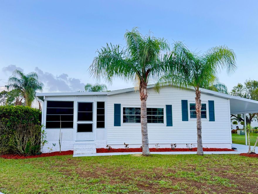 LAND OWNED! Light, bright and sunny totally refurbished home in highly desirable Savanna Club.  Quiet lanai in tranquil cul de sac just minutes from all your needs.  New AC installed 12/28/2020. New Vapor Barrier installed 2/11/2021. New Roof installed 1/22/2022.  Immaculate and stylish this land owned property is waiting for you!