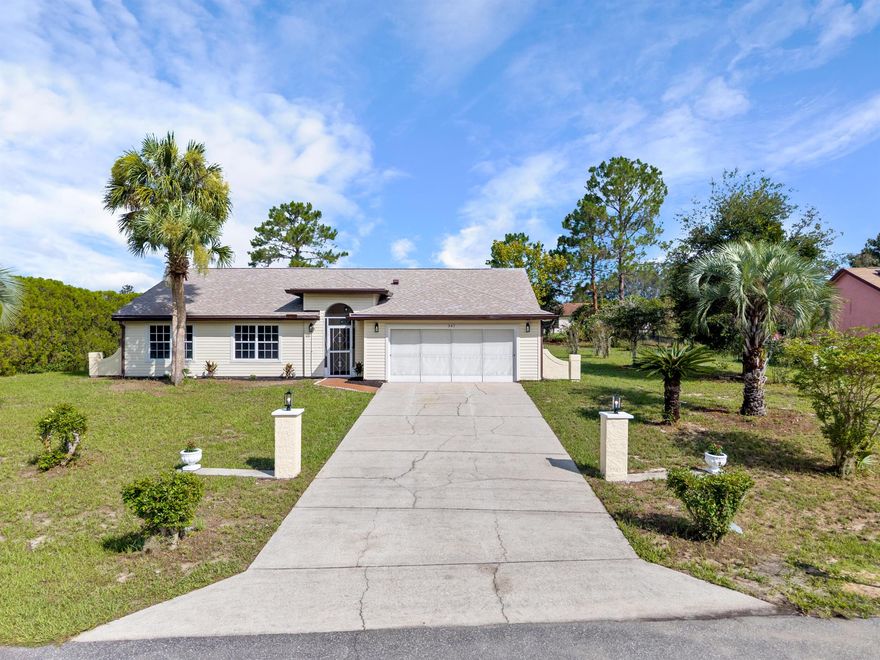 Welcome to this beautifully remodeled 3-bedroom, 2-bathroom home in the desirable Silver Springs Shores community of Ocala. With beautiful views of the lake. Featuring 1,672 sq. ft. of living space on an oversized 0.37-acre lot, this home is move-in ready and full of upgrades. Inside, you'll love the open floor plan with vaulted ceilings, creating a bright and spacious feel. The modern kitchen boasts brand-new stainless-steel appliances, while the primary suite offers a private bath for comfort and relaxation. An enclosed Florida room provides extra space for year-round living or entertaining. Additional highlights include a brand-new roof, a two-car garage, and a prime location directly across from a park.