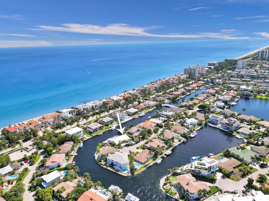 A Boater’s Paradise awaits you! Nestled in the exclusive multi-million dollar Enclave of Bel Lido Isle in Highland Beach conveniently located between Boca Raton and Delray Beach, w/ only 68 homes making it a very desirable neighborhood. This 4 bedroom, 3 bathrooms magnificent home w/ 135 ft of Waterfront Gem Dazzles w/ existing highlights and infinite possibilities to renovate, expand, add a casita guest house or simply start w/ a clean slate. Featuring metal roof, hurricane impact windows, doors and garage, approved architectural pool and patio deck plans and permits, wine room, finished front drive way with pavers, lavish landscaping, 135 ft of waterfront, 0.2882 acres / 12,553 sq ft lot with private beach access.